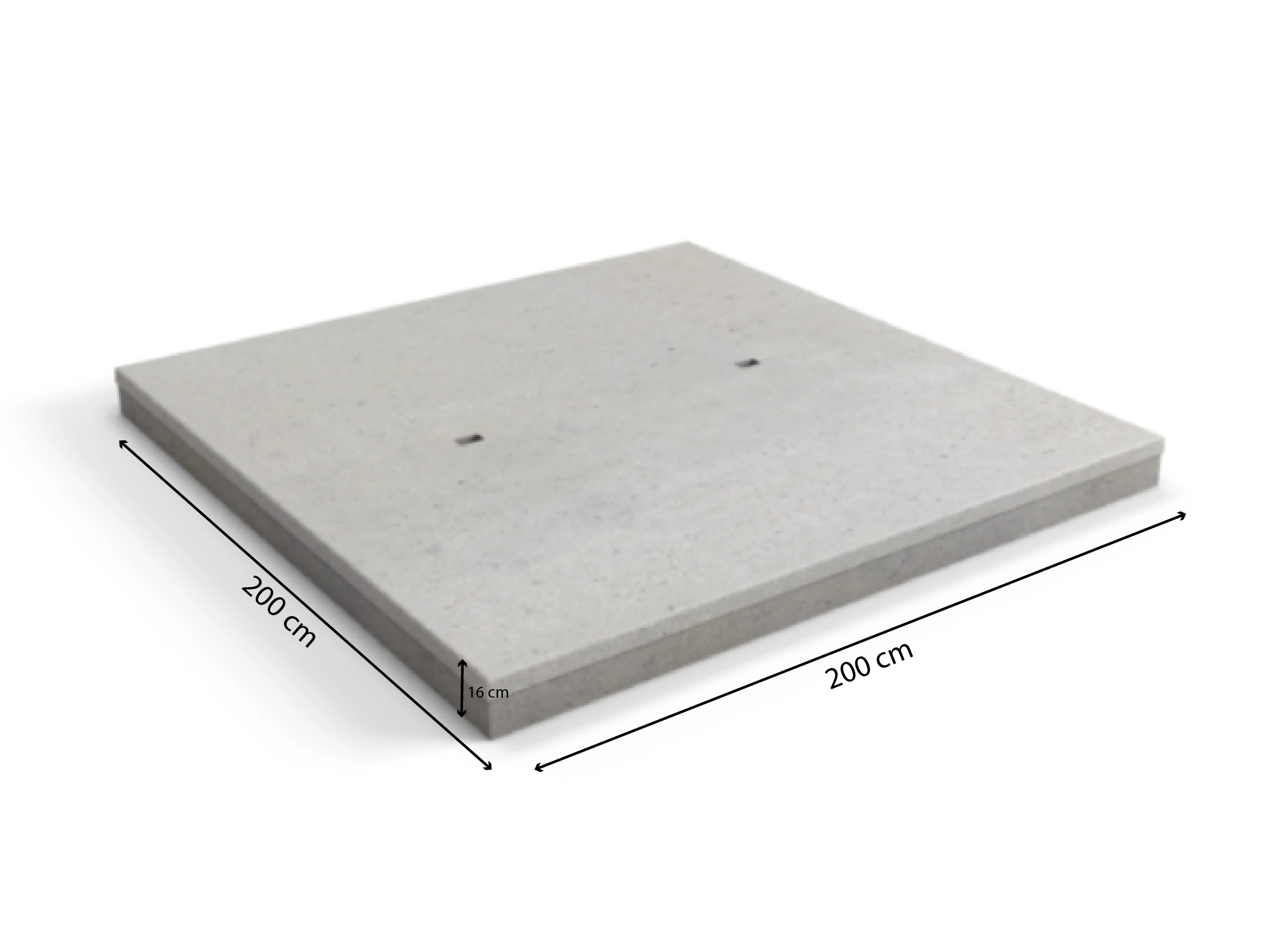 Dalles neuves Duradalle epaisseur 16cm