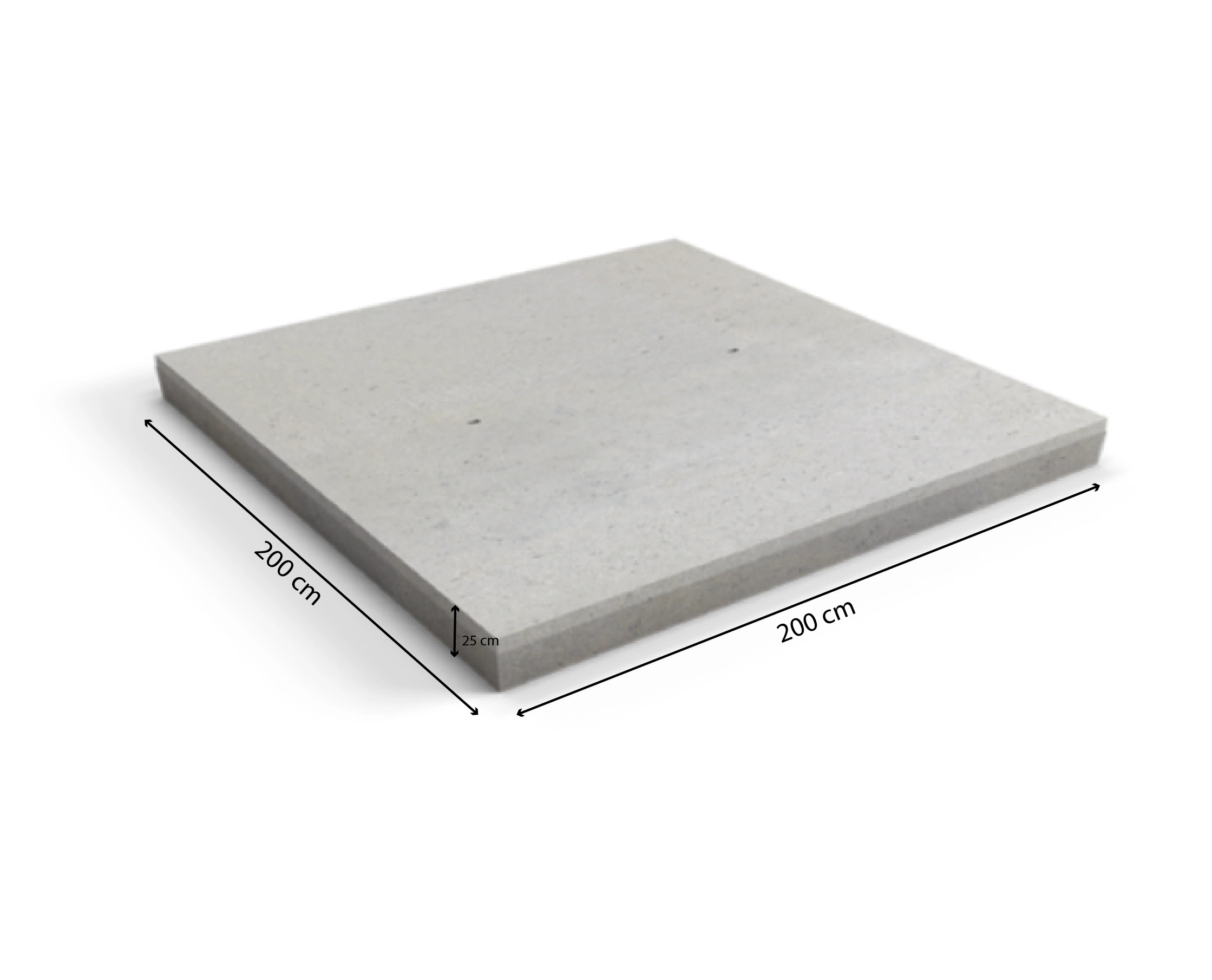 Dalles neuves Duradalle epaisseur 25cm