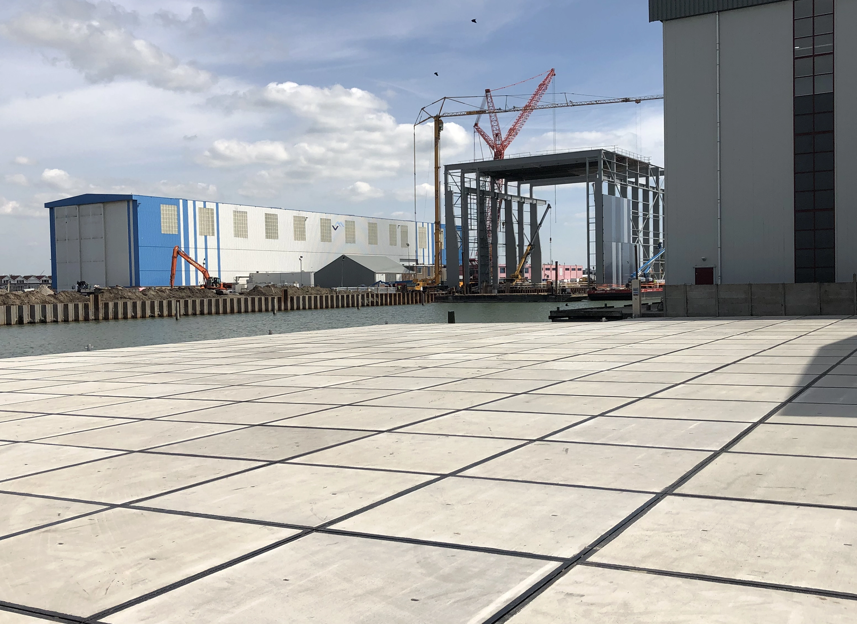 Dalles béton DuraDalle sur une zone de chantier